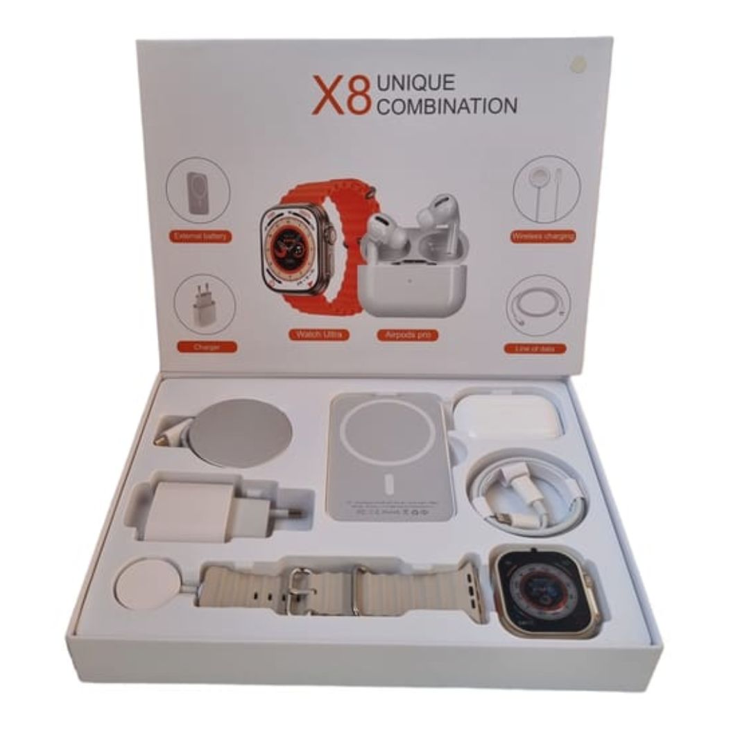 Reloj Smart Watch X8 Ultra + Audifonos. Combo 6x1
