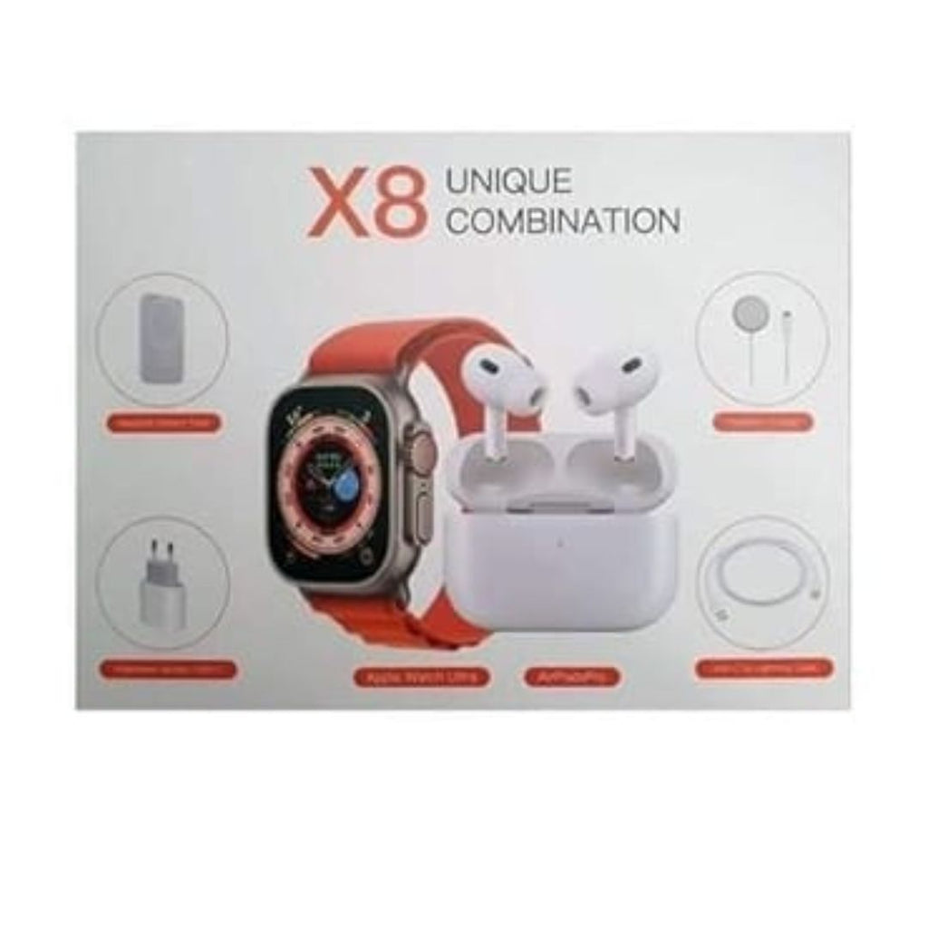 Reloj Smart Watch X8 Ultra + Audifonos. Combo 6x1