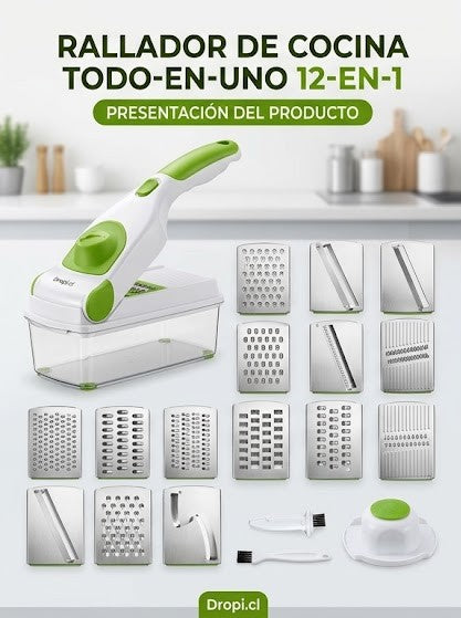 Rallador de Cocina Todo en Uno 12 en 1